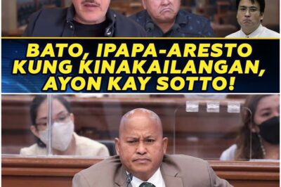 SHOCKING POLITICAL DRAMA 😱🚨🔥 Senator Sotto warns that Bato will be arrested if necessary, revealing past close calls involving Revilla! The public is buzzing with speculation and controversy. What really happened, and why is this resurfacing now? Click to uncover the full story.
