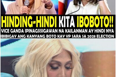 BOMBSHELL DECLARATION 💥🔥 Vice Ganda shocks the nation after allegedly swearing he will never vote for Sara Duterte in the 2028 presidential election. Netizens erupt as reactions pour in, dividing opinions across social media. What sparked this explosive stance? Click to uncover the full story.