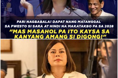 PARI NAGBABALA! DAPAT NANG MATANGGAL SA PWESTO SI SARA AT HINDI NA MAKATAKBO PA SA 2028