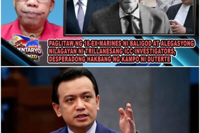 PAGLITAW NG 18-EX MARINES NI BALIGOD AT ALEGASYONG NILAGAYAN NI TRILLANES ANG ICC INVESTIGATORS