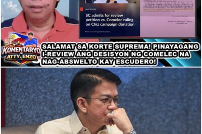 SALAMAT SA KORTE SUPREMA! PINAYAGANG I-REVIEW ANG DESISYON NG COMELEC NA NAG-ABSWELTO KAY ESCUDERO!