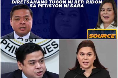 “PANLILINLANG! NAKABATAY SA KASINUNGALINGAN!” DIRETSAHANG TUGON NI REP. RIDON SA PETISYON NI SARA